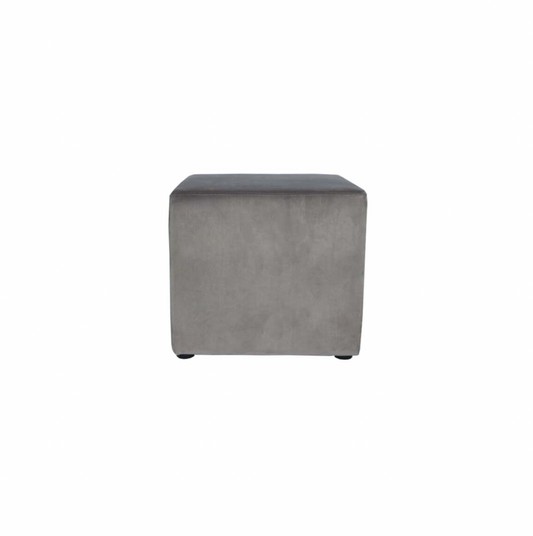 Platinum Velvet Ottoman