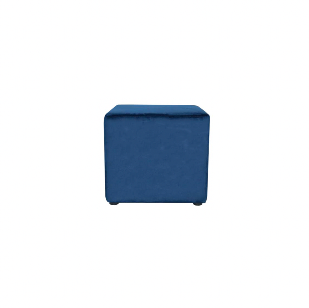 Navy Velvet Ottoman