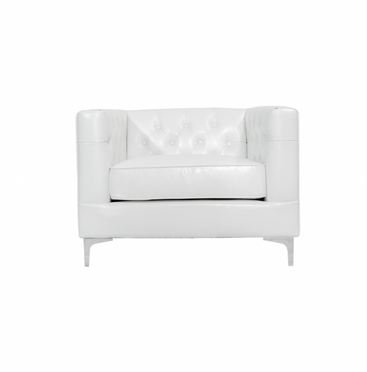Nicholas Chair – White Leather