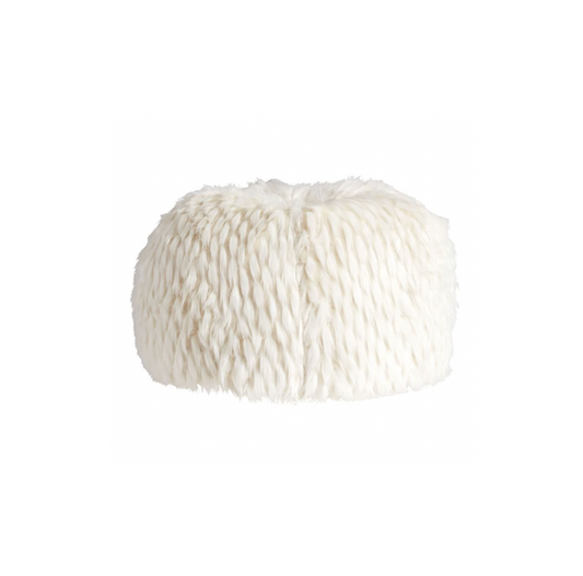 White Faux Fur Bean Bag