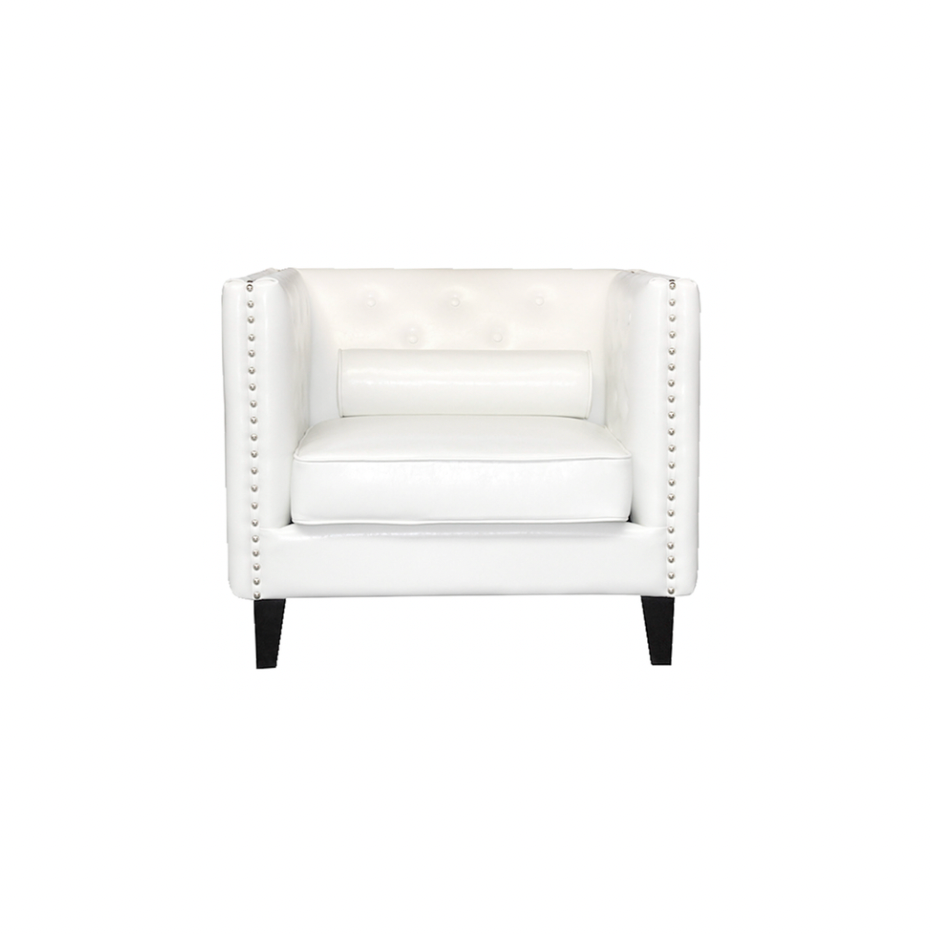 Sebastian Chair – White Leather