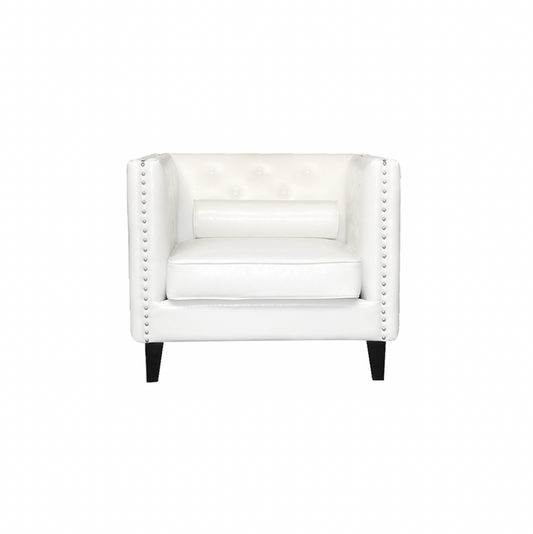 Sebastian Chair – White Leather