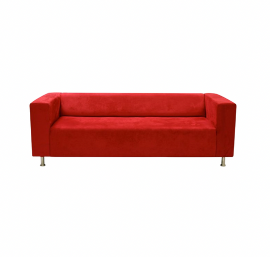 Damian Sofa – Red Suede Slipcover