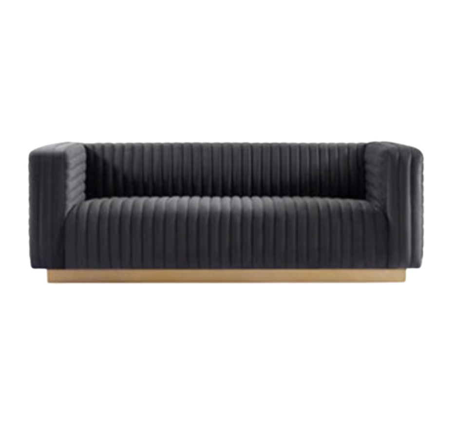 Louise Deco Sofa With Gold Base