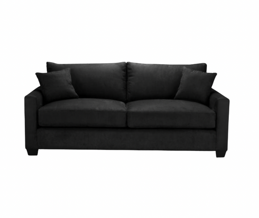 Lux Sofa – Black Suede