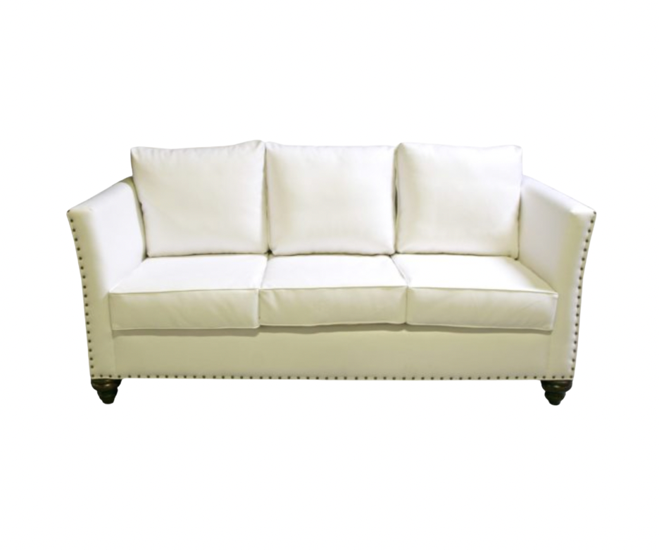 Nailhead Sofa – Chocolate Brown Suede