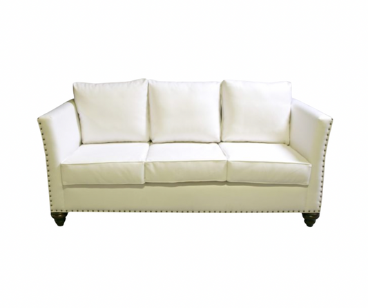 Nailhead Sofa – Chocolate Brown Suede
