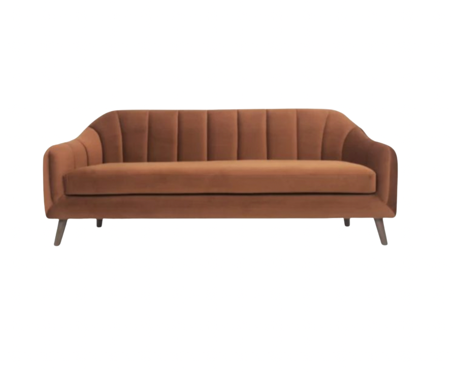 Sharlene  Sofa – Brown Velvet
