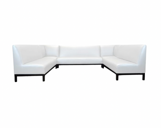Jax ‘U’ Shape Sectional – White Leather