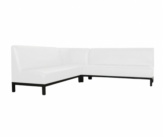 Jax ‘L’ Shape Sectional – White Leather