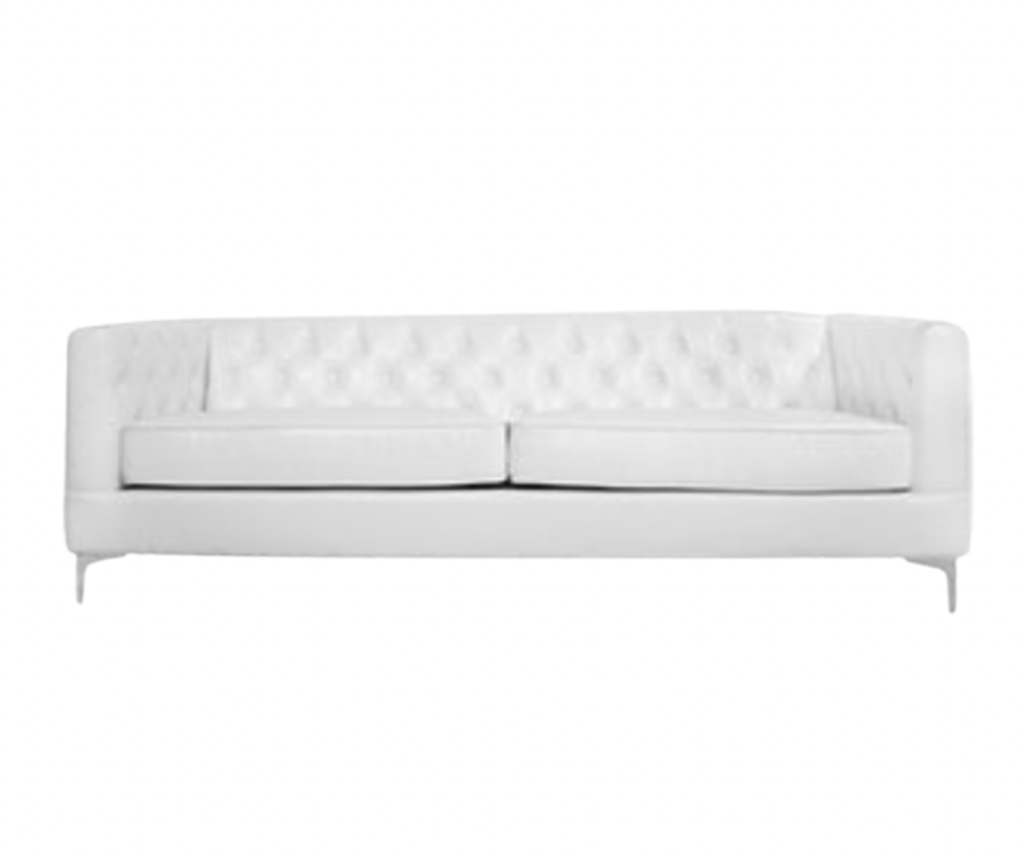 Nicholas Sofa – White Leather