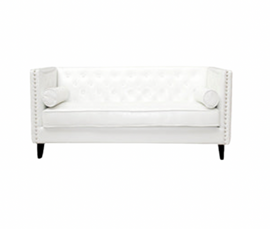 Sebastian Loveseat – White Leather