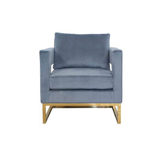 Grayson Chair – Steel Blue Velvet