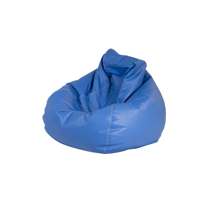 Bean Bag Chair – Deep Blue Leather