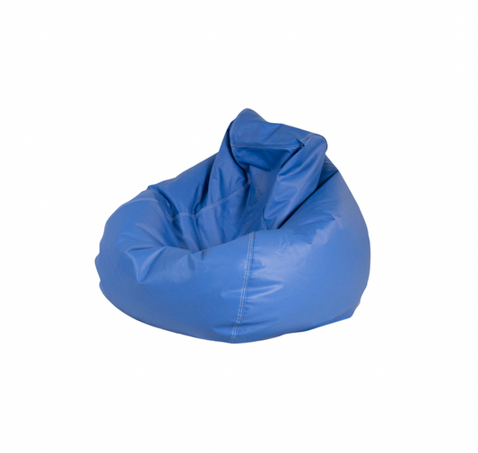 Bean Bag Chair – Deep Blue Leather