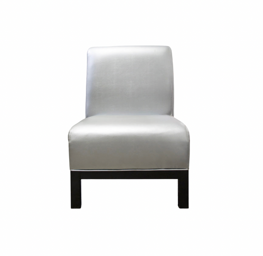 Jax Chair – Metallic Silver Leather