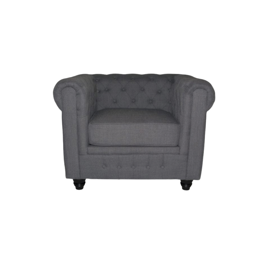 Cambridge Chair – Charcoal Linen