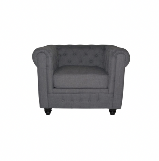 Cambridge Chair – Charcoal Linen