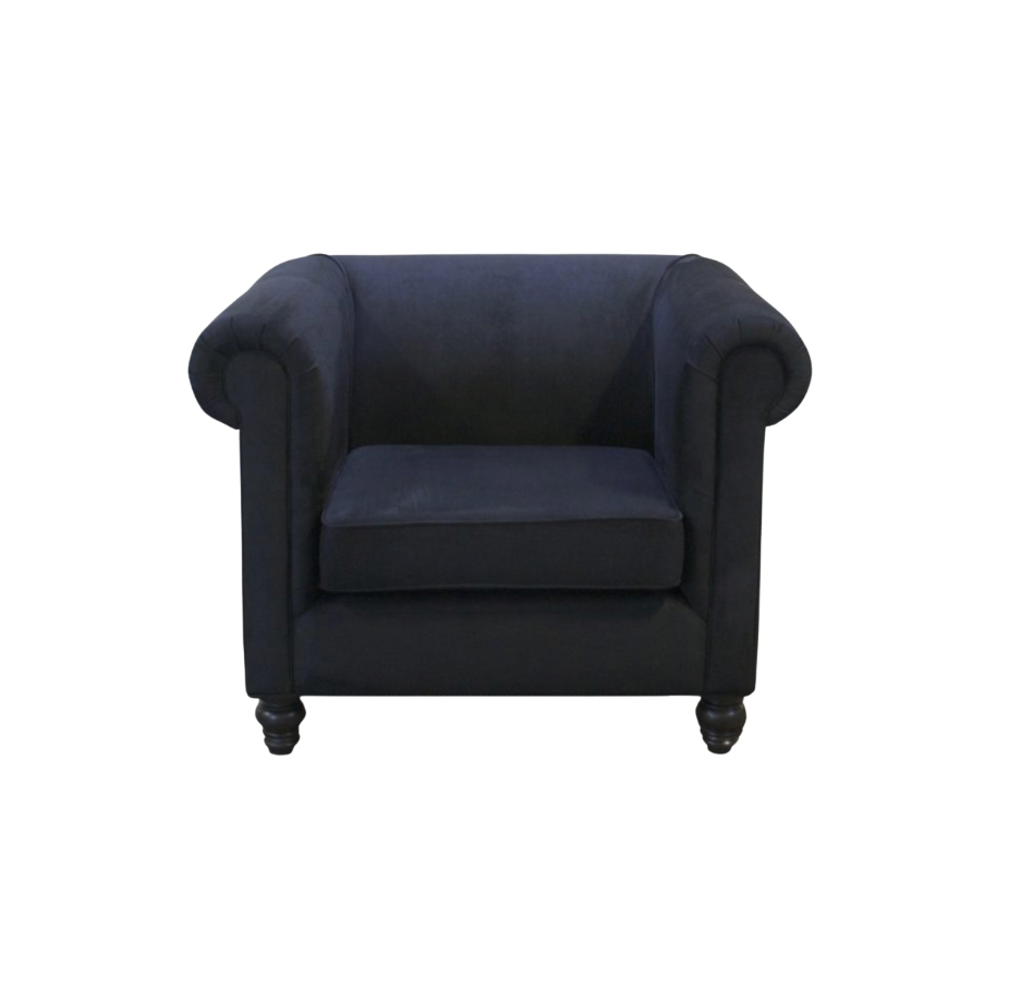 Drake Chair – Black Suede