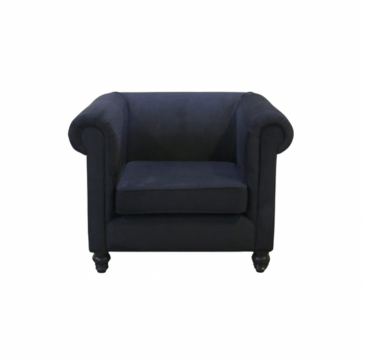 Drake Chair – Black Suede