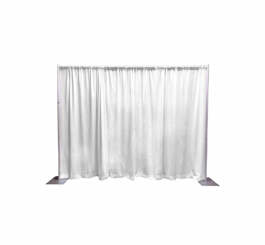 8ft. High White Pipe and Drape - Per Linear Foot