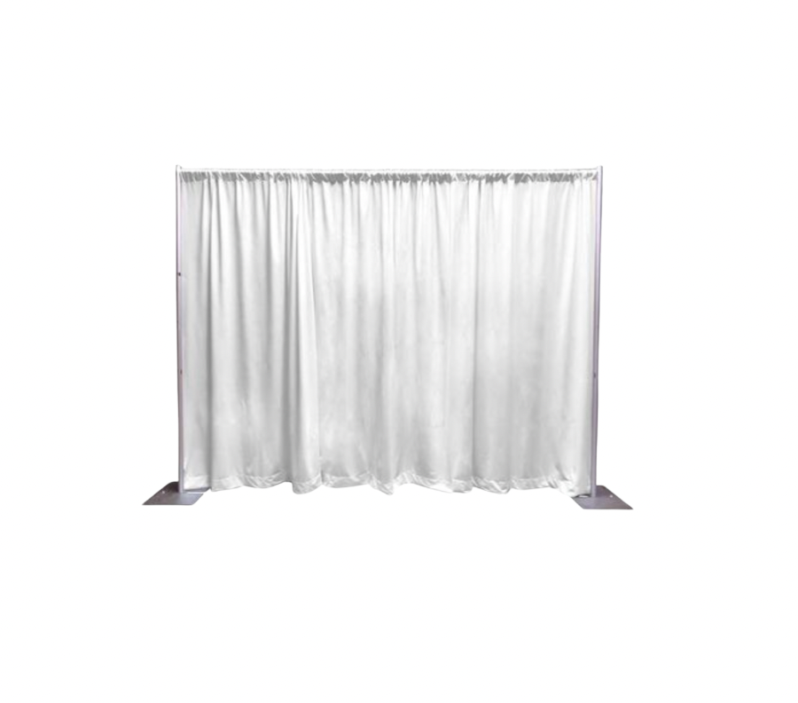 18ft. High White Pipe and Drape - Per Linear Foot