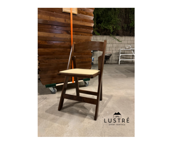 Padded Wood Folding Chair - Fruitwood