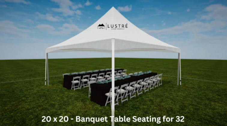 20'x20' High Peak Frame Tent / Canopy