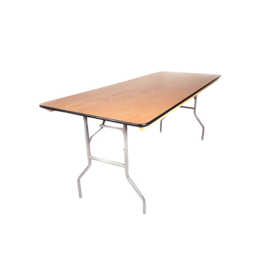 6' x 30" Rectangle Wood Folding Banquet Table (6 Ft. Table)