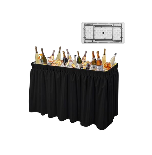 4' - Fill n' Chill Table - Black Skirting
