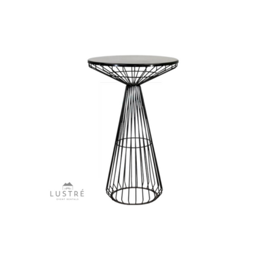 Black Wire Cocktail Table - 30" Wide (42" Tall)
