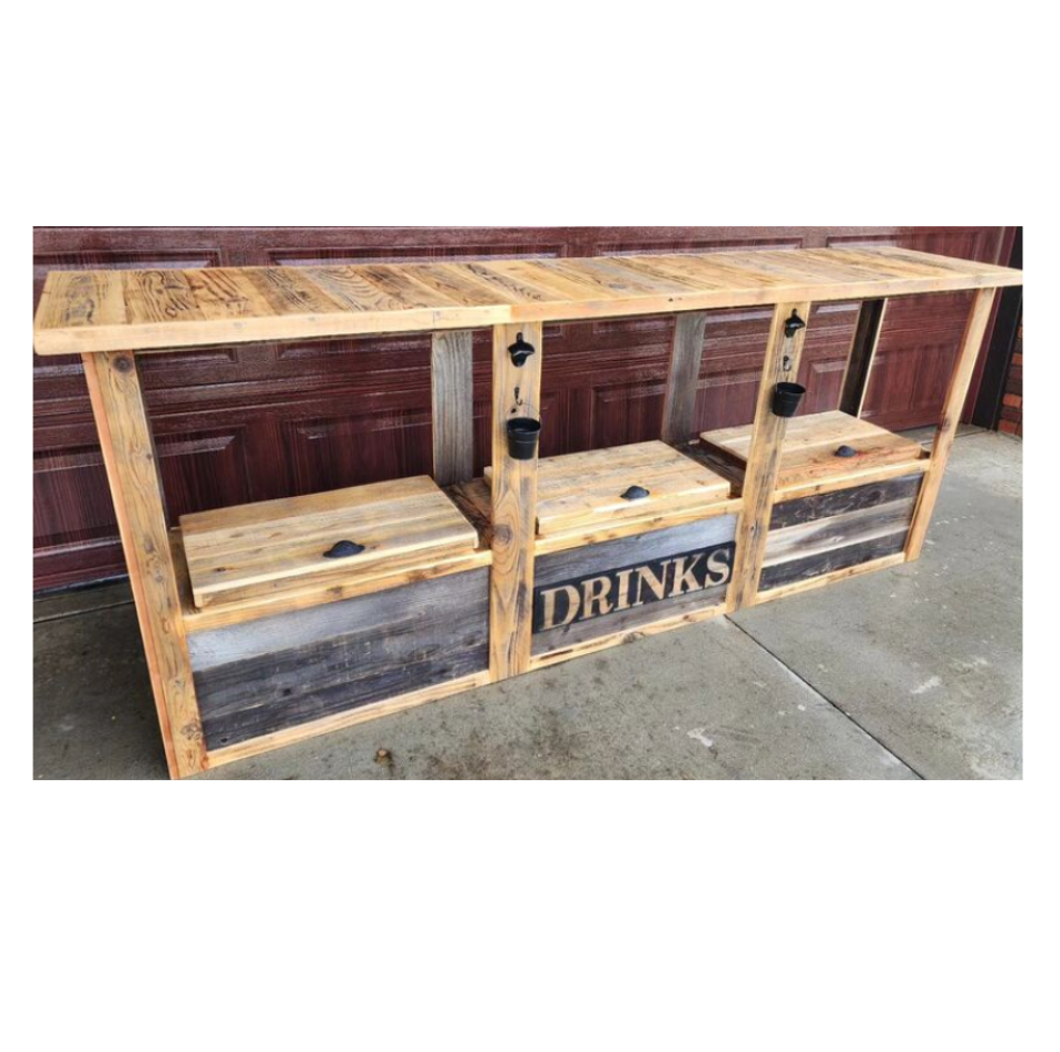 Custom Rustic Table Top & Triple Cooler