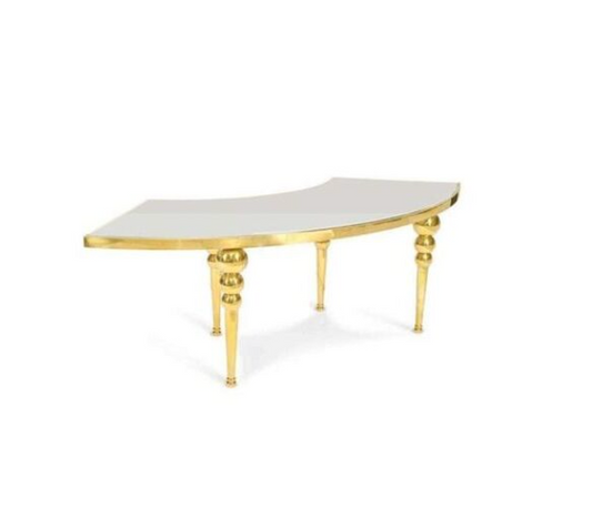 Gold/White Serpentine Table