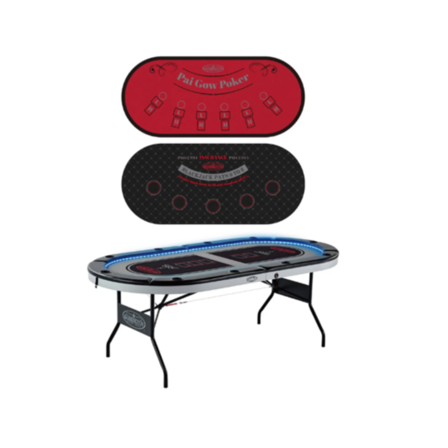 Poker Table with LED Lights (8-Player)