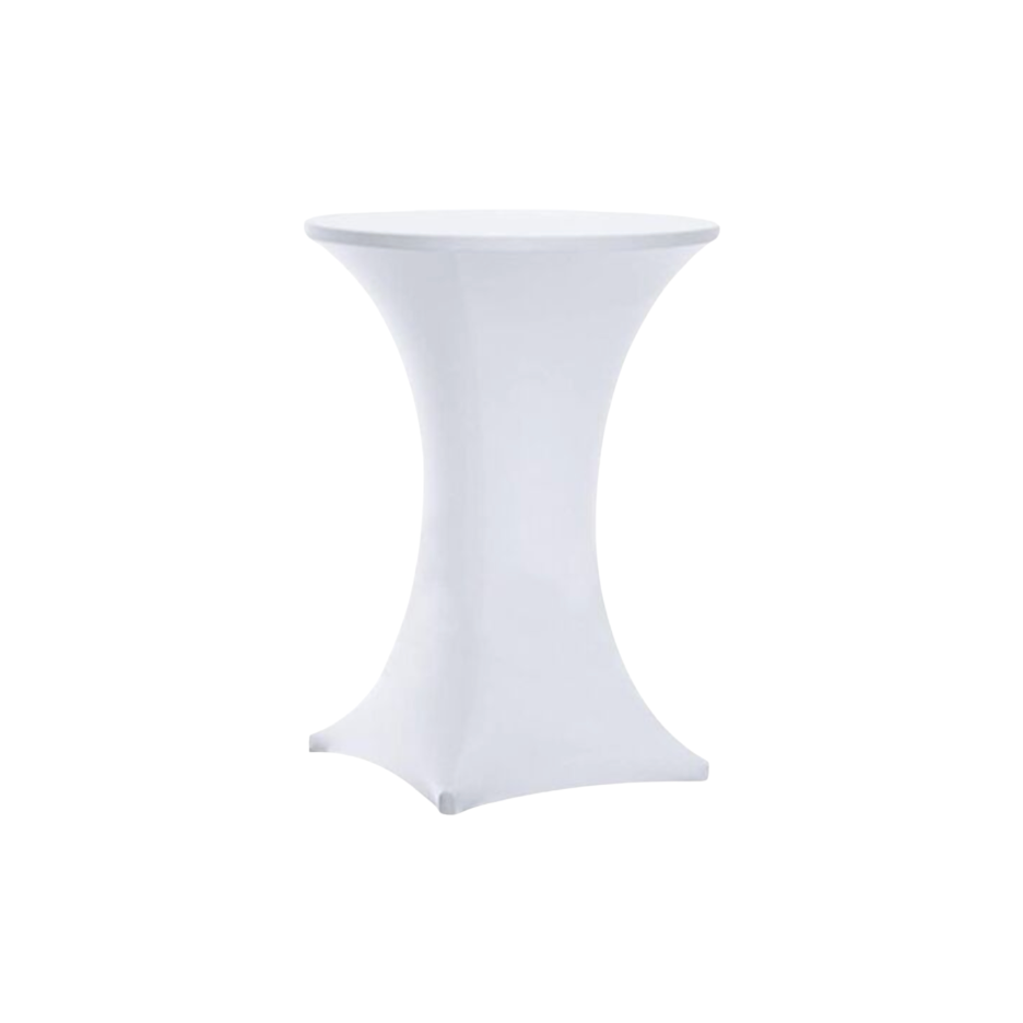 White Spandex Linen for 42" High Cocktail Table