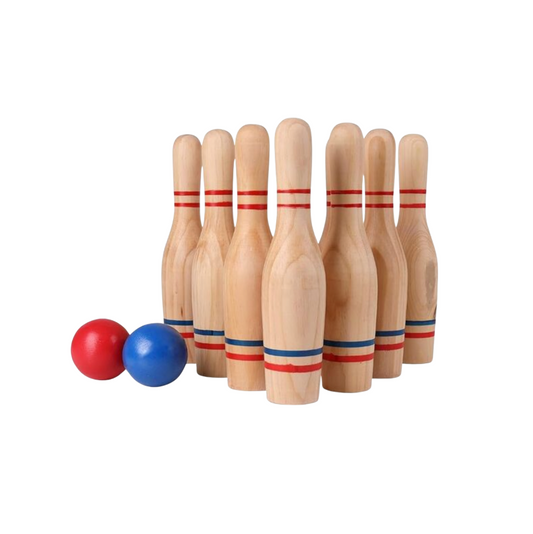 Wooden Lawn Bowling Set