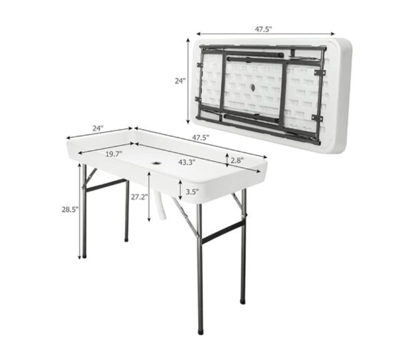 4' - Fill n' Chill Table - Black Skirting