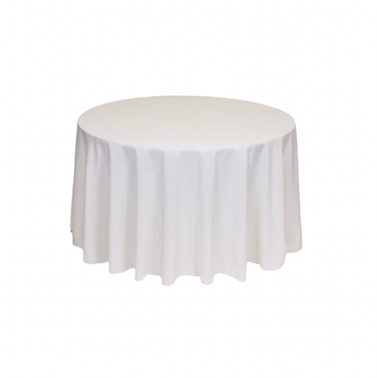 Ivory Polyester 60" x 120" Rectangle Tablecloth Linen