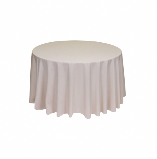 Tan Polyester 90" x 156" Rectangle Tablecloth Linen