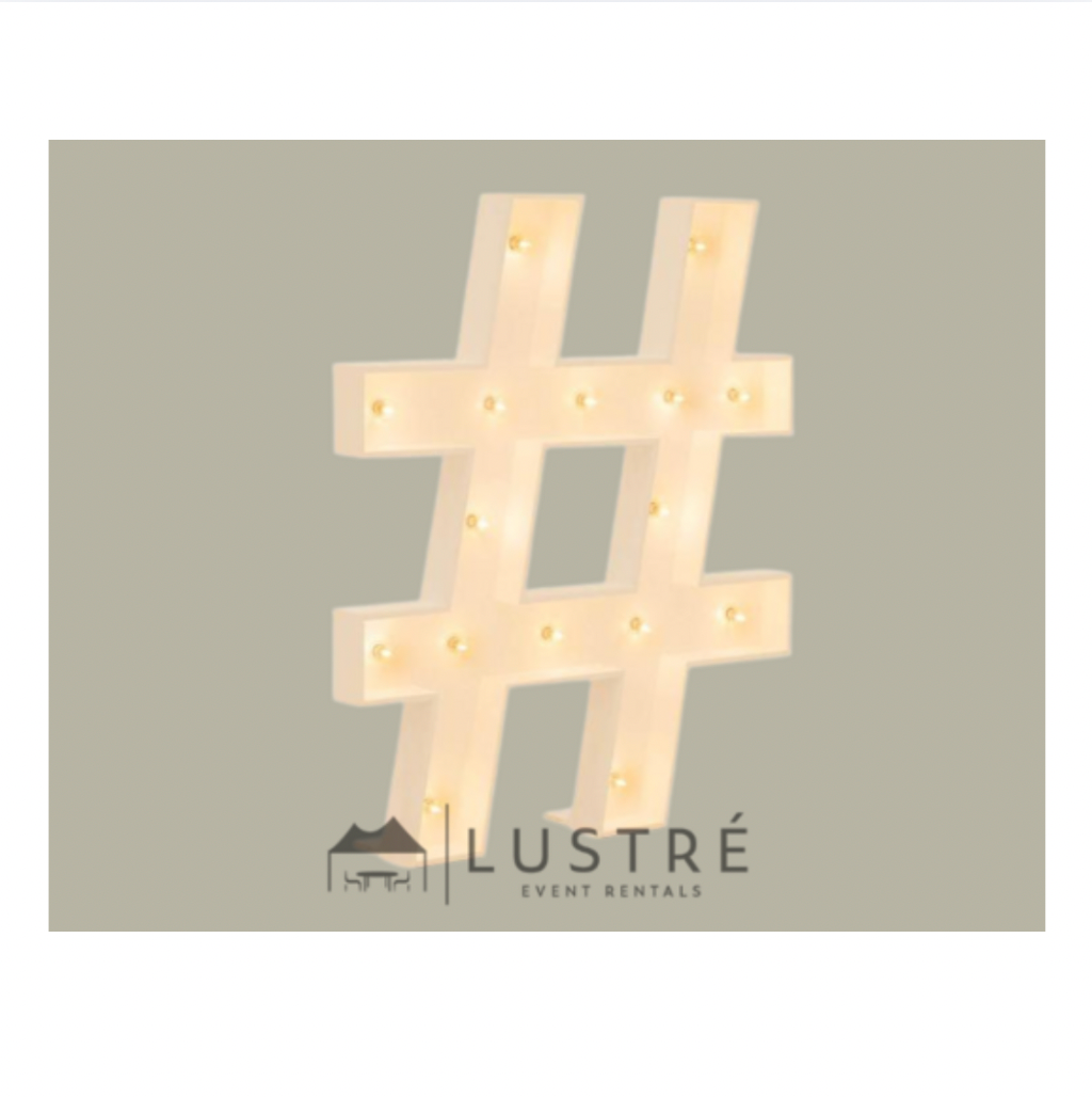 Marquee Symbols - " # " 4 Ft. High