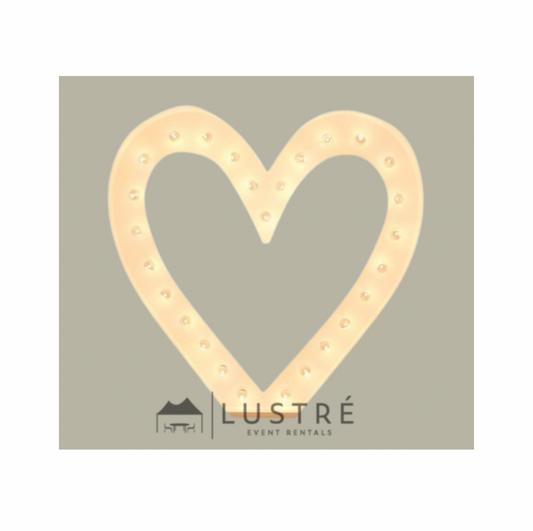 Marquee Symbols - " Heart " 4 Ft. High