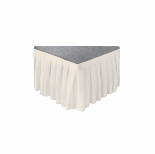 Stage Skirting 18" Height - Ivory (Per 8 Linear Foot)