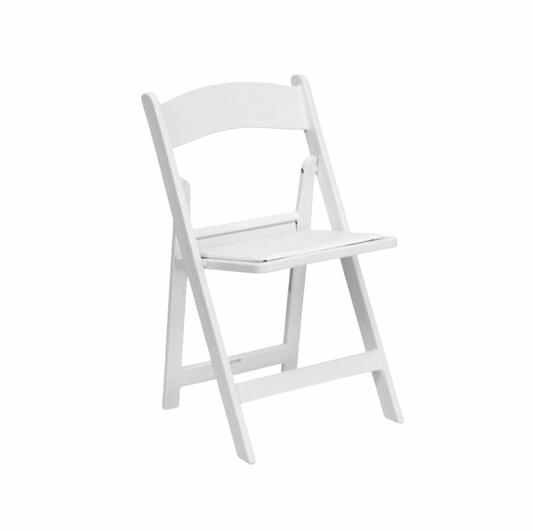Children’s White Padded Resin Chair