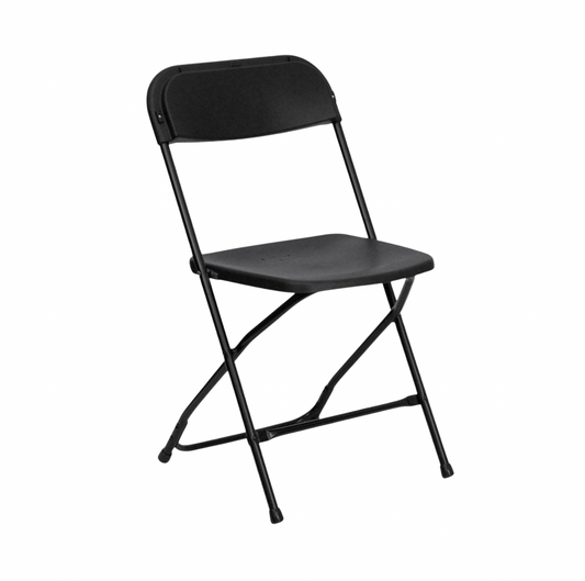 Black Plastic Folding Chair