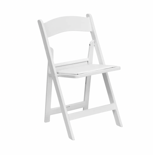 White Padded Resin Chair