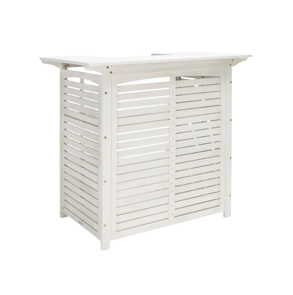 White 3-Shelf Bar