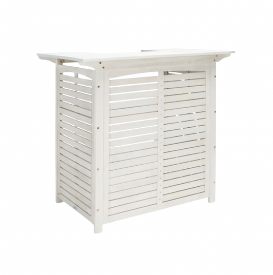 White 3-Shelf Bar