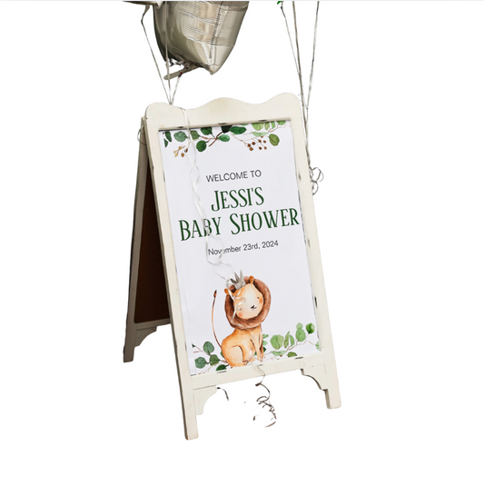 White Sign Stand