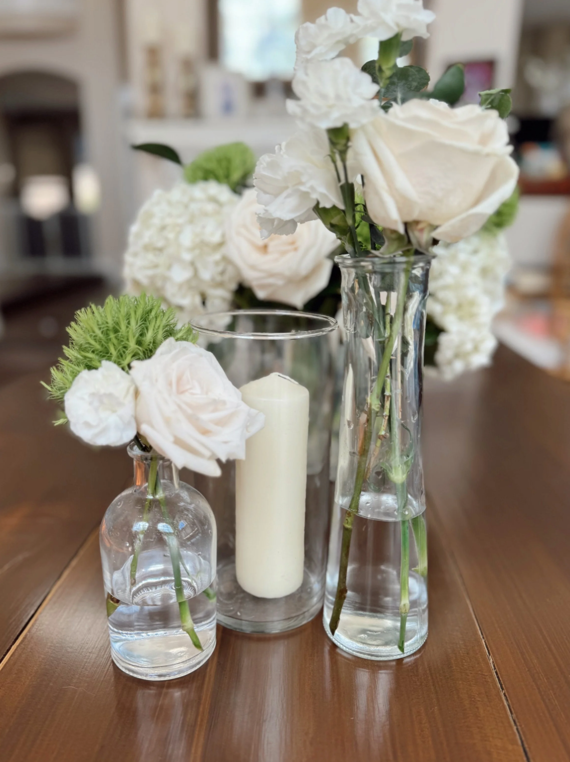 Set of 3 Glass Vases