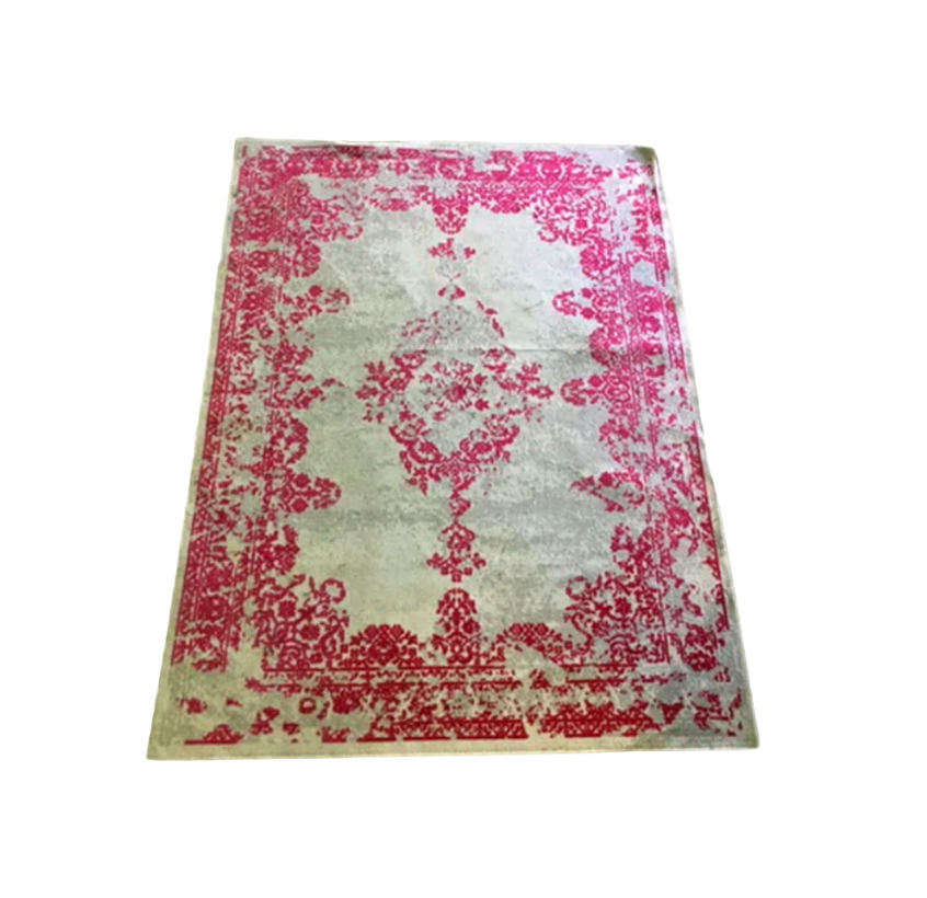 Lebowski Area Rugs - Pink/Gray Patterned